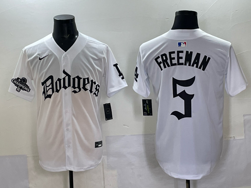 Men Los Angeles Dodgers #5 Freeman white Nike 2025 MLB jersey 0010->los angeles dodgers->MLB Jersey